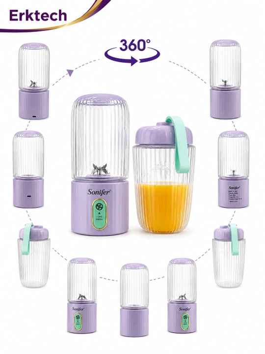 Blender, blinder, mini blinder, UAKEEN ZL-2230 portativ USB-blenderi, 500 ml, 60 Vt