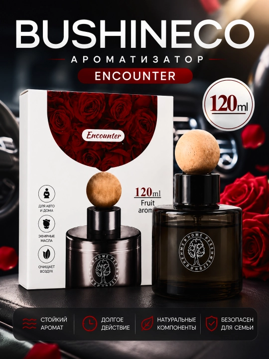Aromatizator BUSHINECO 120 ml - uy, ofis va avtomobil uchun - 