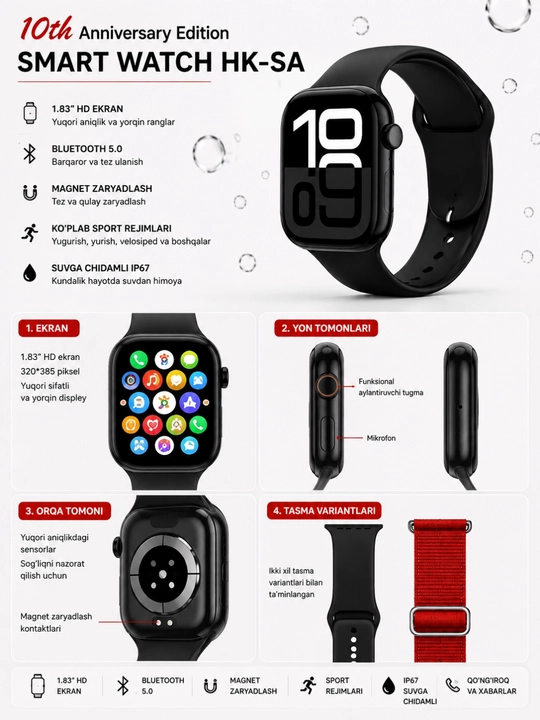 Умные часы HK-SA Smart Watch с функцией звонков