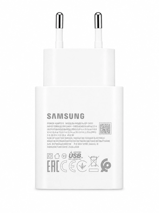 Сетевой адаптер Samsung 45 Вт USB-C (Type-C), EP-T4511