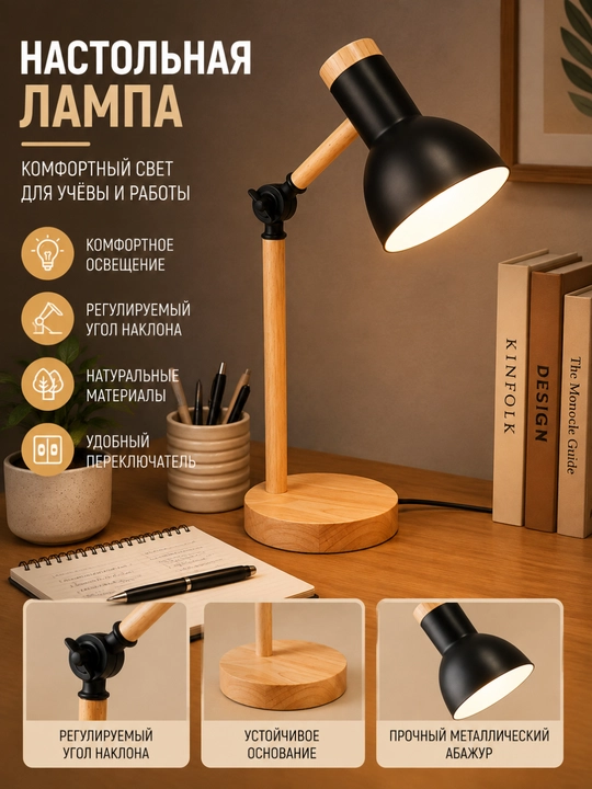 Stol lampasi metall, egiluvchan, o‘qish, dars va ish stoli uchun kumushrang - 