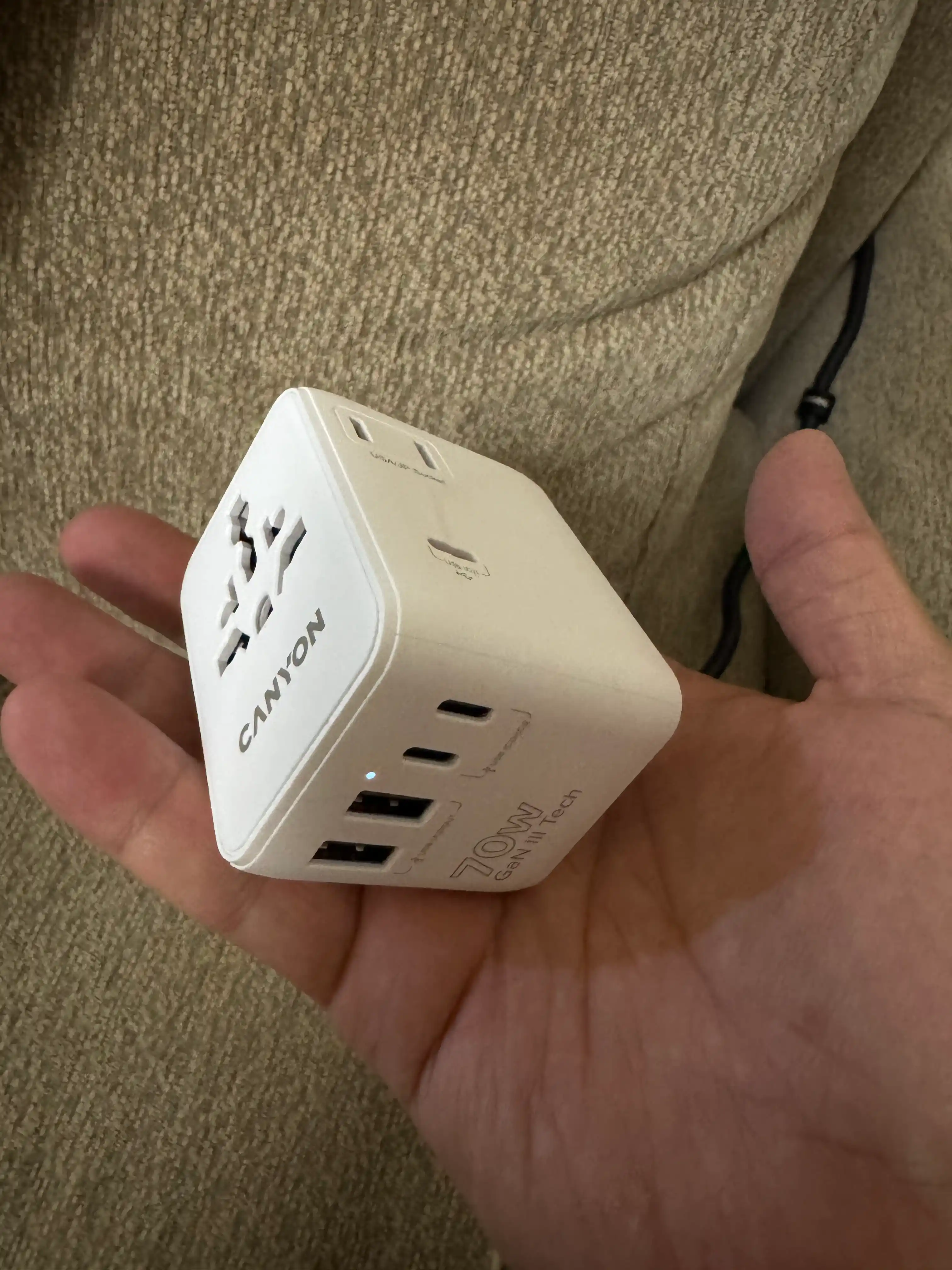 Дорожный адаптер Canyon OnTour, универсальный, с USB Type C, быстрая зарядка