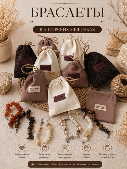 Natural Stones — tabiiy toshlardan yasalgan bilaguzuk, rang tanlash