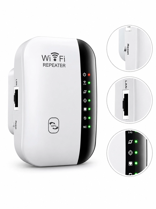 Wi-Fi усилитель сигнала 2.4 ГГц, репитер до 300 Мбит/с с LAN-портом
