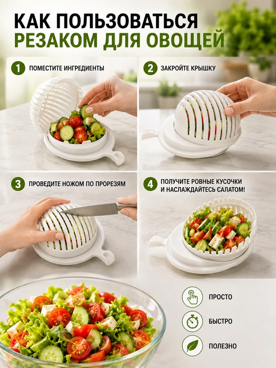 Овощерезка ручная 2 в 1 для кубиков и картофеля фри, измельчитель для овощей и фруктов