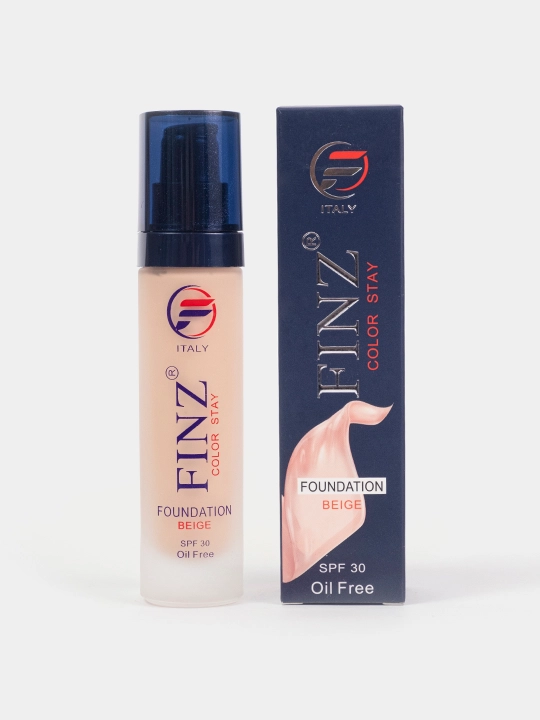 Yuz uchun tonal krem FINZ Color Stay, chidamli, matlashtiruvchi, SPF 30, Beige soyasi - 