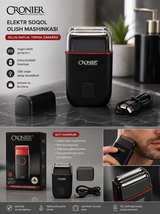 Cronier CR-9690 erkaklar uchun elektr britva