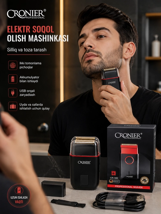 Cronier CR-9690 erkaklar uchun elektr britva