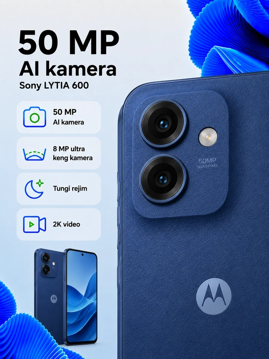 Motorola Moto G57, 6,7″ 120 Гц, 4/128 ГБ, 5G, камера 50 Мп, SIM + eSIM, зарегистрирован