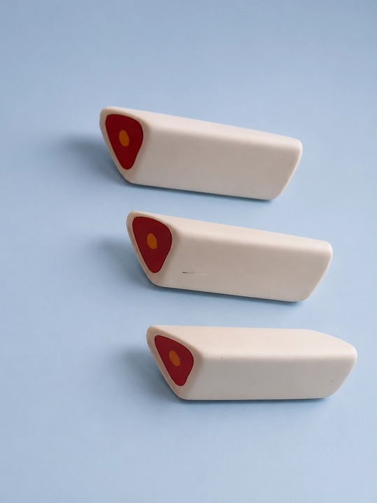 Набор ластиков Yalong ERASER (2+1 в подарок), мягкая стёрка для школы, 2 цвета