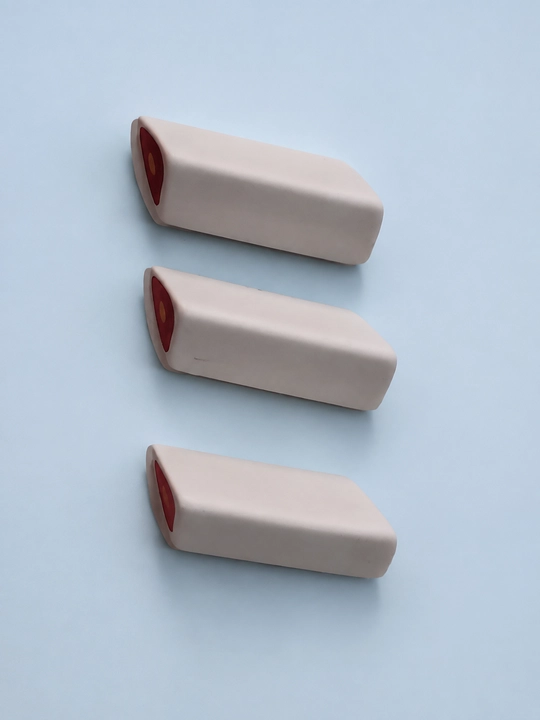 Набор ластиков Yalong ERASER (2+1 в подарок), мягкая стёрка для школы, 2 цвета