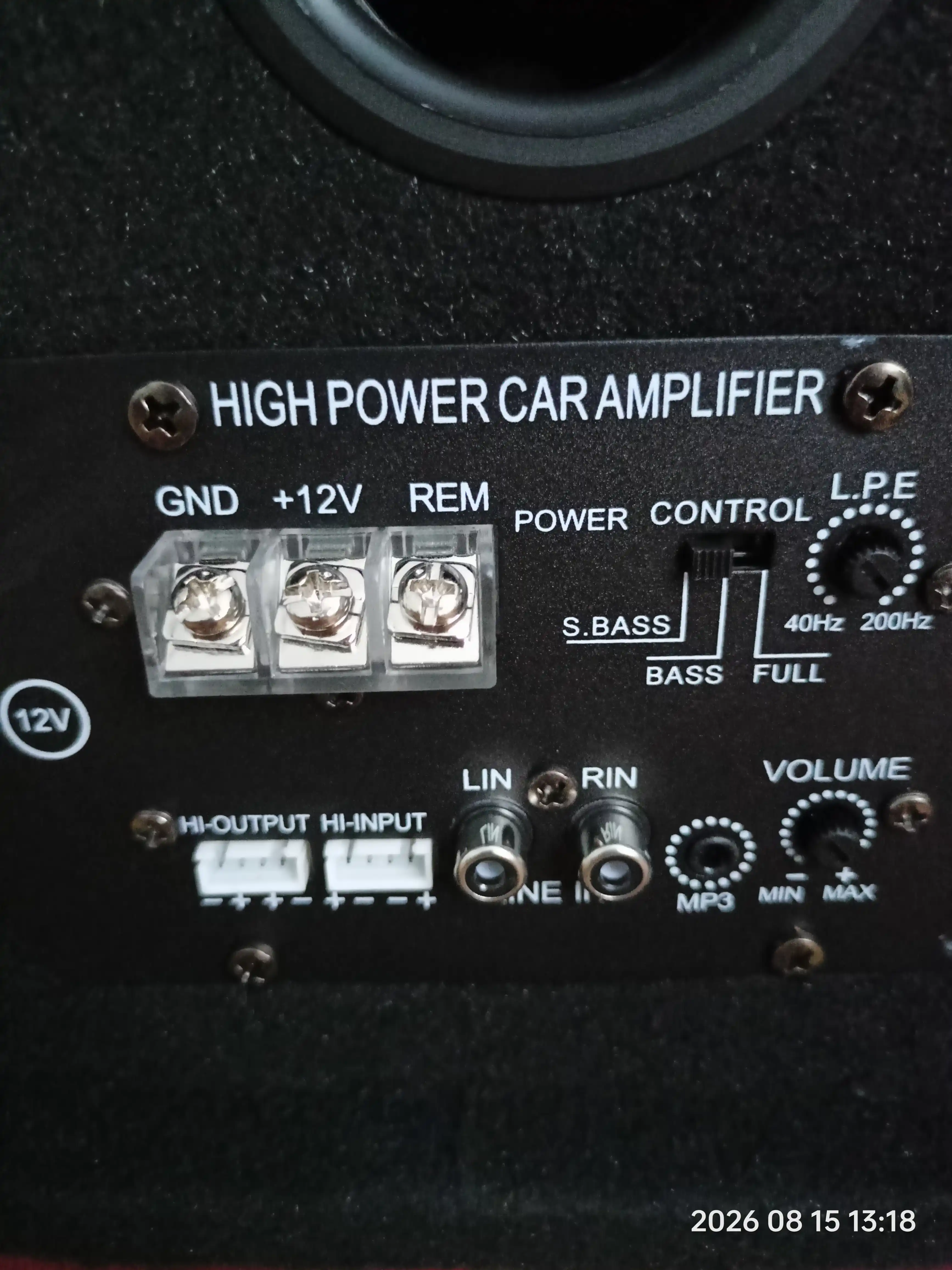 Sabvufer 3200W, Avtomobil uchun kuchli bass, 300W RMS, 4 Ohm