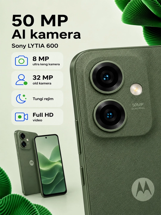 Motorola Moto G56 5G 12/256 ГБ, экран 6,7″ FHD+ 120 Гц, 50 МП, зарегистрирована SIM+eSIM