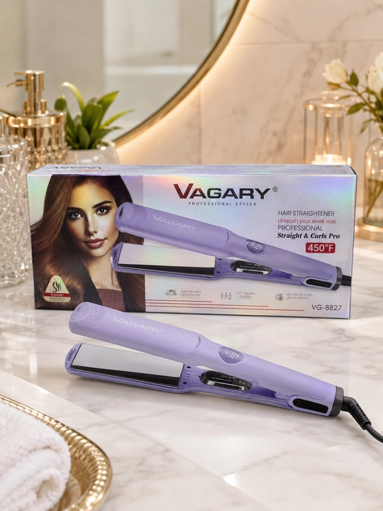 Выпрямитель для волос VAGARY Professional Styler VG-8827 с цифровым дисплеем, 450°F