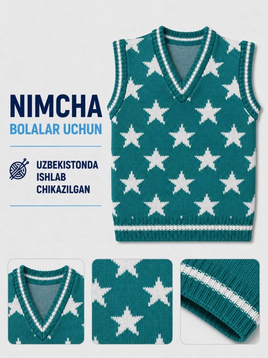 1 Yoshli bolalar uchun issiq nimcha — turkiya iplaridan to‘qilgan bolalar kiyimi - 