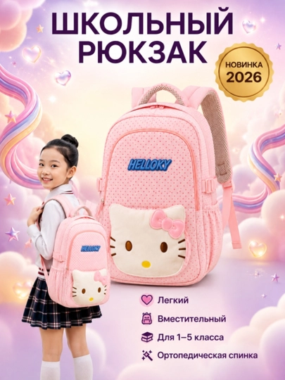 Школьный рюкзак, сумка для девочек, подходит для 1-4 класс - 
