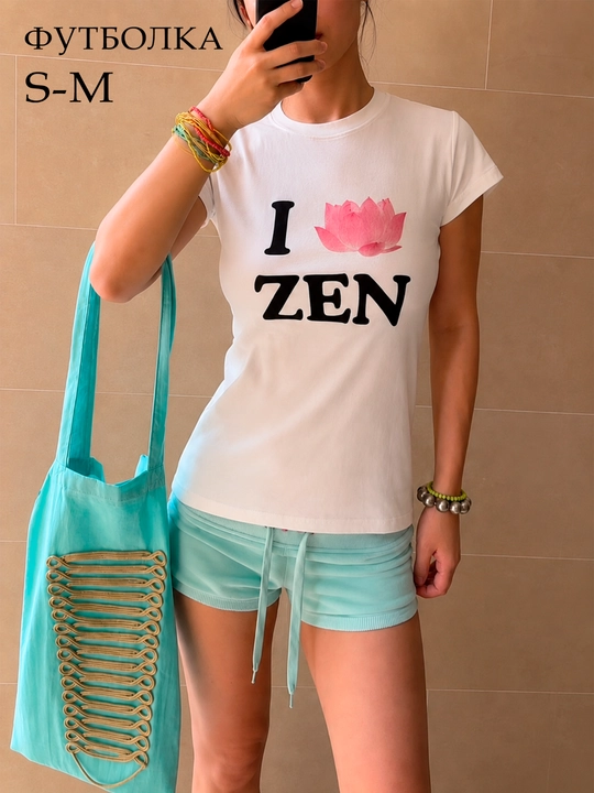 I ZEN yozuvi tushirilgan tor bichimli kofta - 