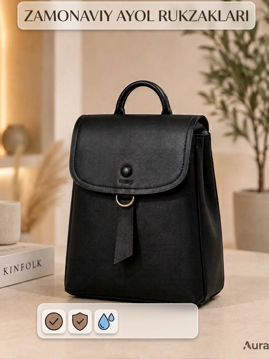 Ayollar rukzaki BIGBAG, eko-charm, sigʻimli va qulay, har kungi foydalanish uchun