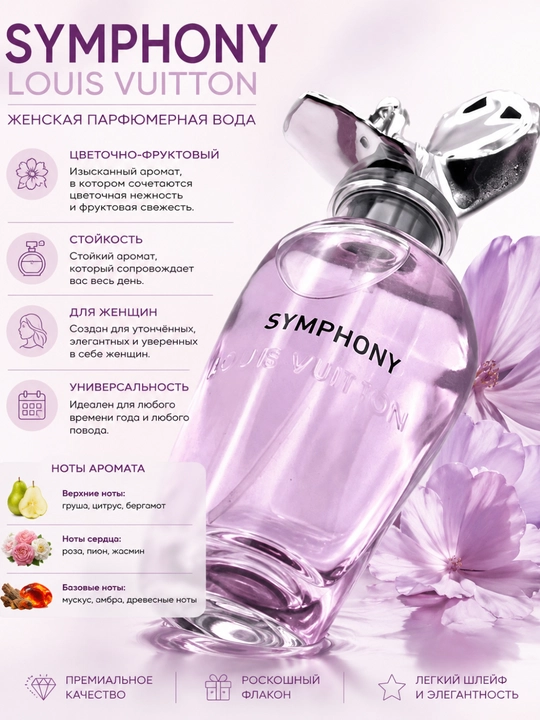 Ayollar va qizlar uchun parfum atir Louis Vuitton Symphony parfyum hushbo'y ifor 3,5,10 ml