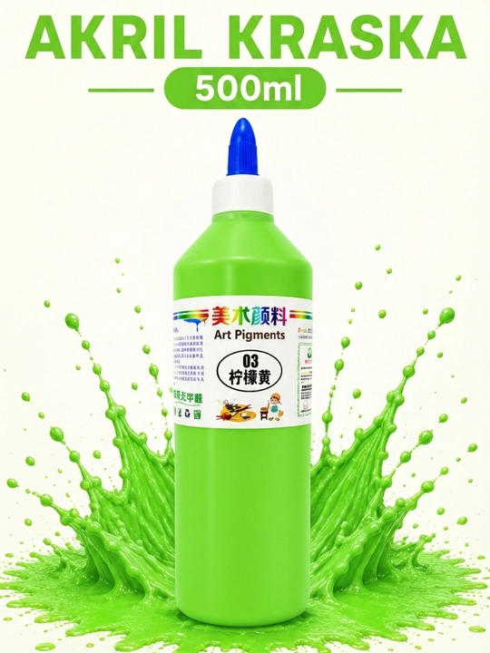 Akril bo'yoq 500 ml, rassomchilik va ijod uchun, universal - 