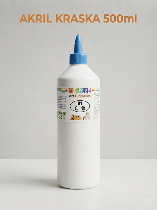 Akril bo'yoq 500 ml, rassomchilik va ijod uchun, universal - 