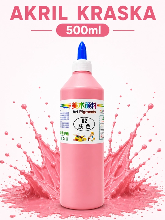 Akril bo'yoq 500 ml, rassomchilik va ijod uchun, universal - 