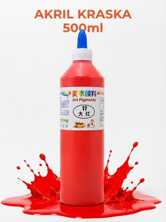 Akril bo'yoq 500 ml, rassomchilik va ijod uchun, universal - 