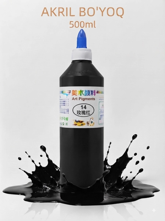 Akril bo'yoq 500 ml, rassomchilik va ijod uchun, universal - 