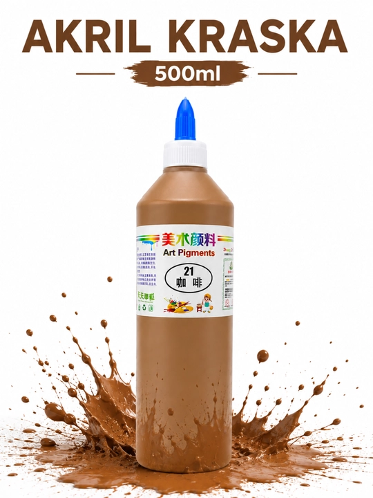 Akril bo'yoq 500 ml, rassomchilik va ijod uchun, universal - 