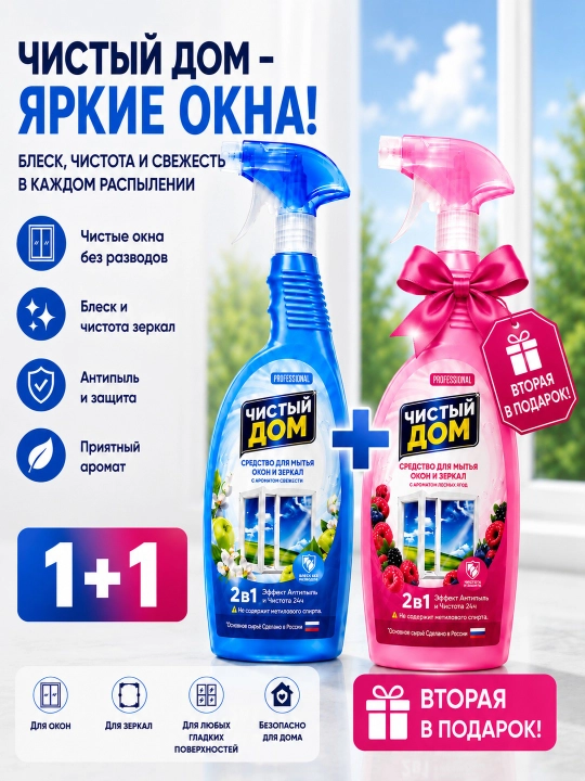 "Toza uy" oyna yuvish vositasi, 500 ml - 