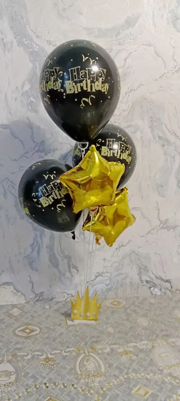 85 сантиметровый набор воздушных шаров со стойкой для крепления Happy Birthday