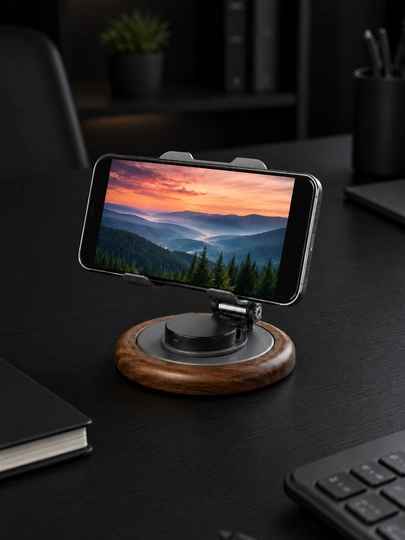 Настольный держатель для телефона, вращение 360°, складной и регулируемый