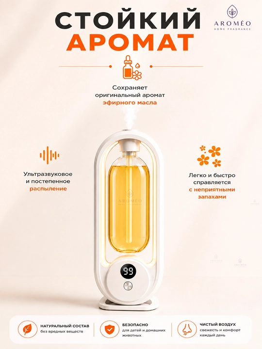 Uy uchun avtomatik havo tozalagich, aromatizator va 1 ta shisha sovg‘a sifatida