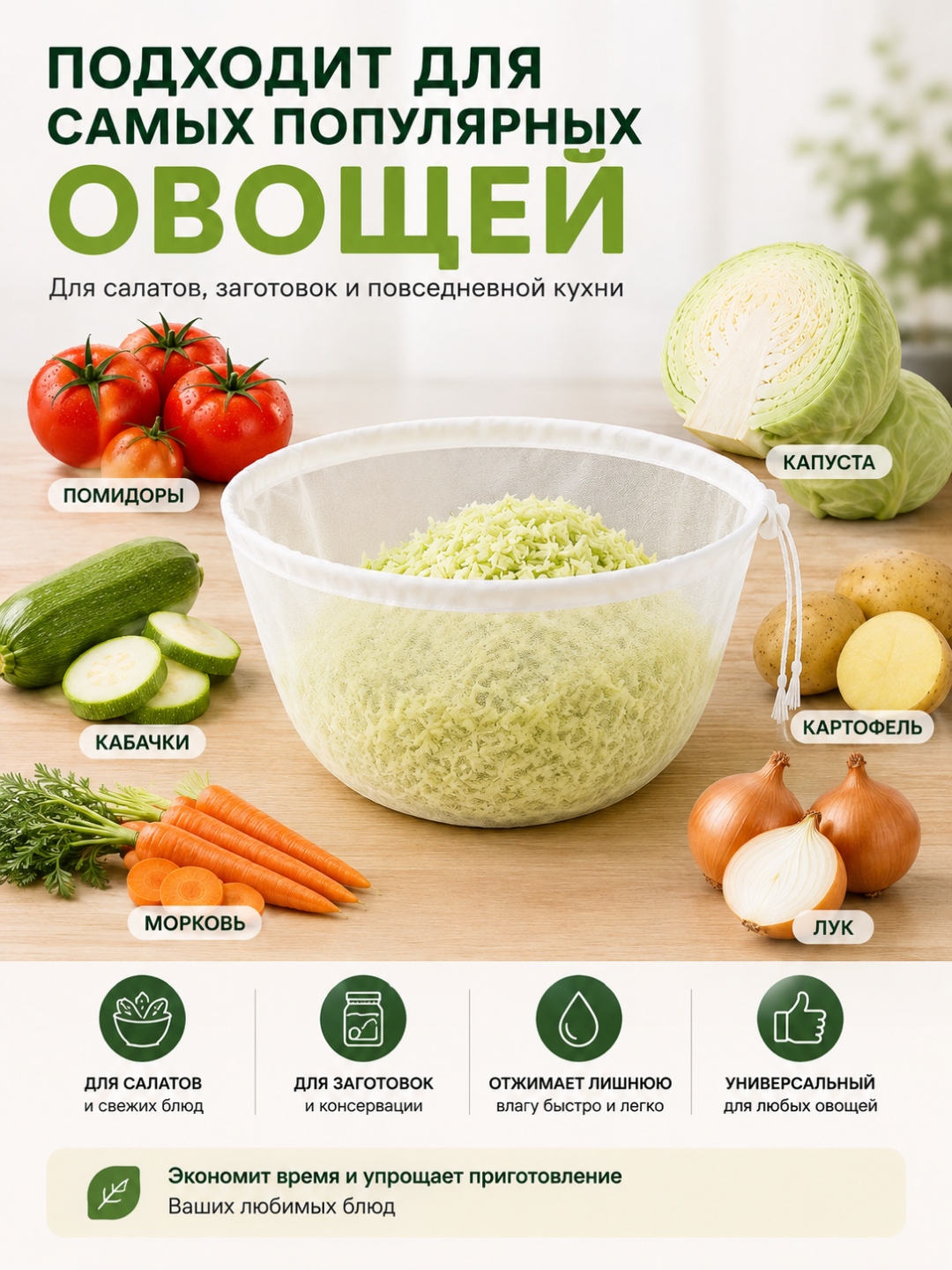 Нейлоновое сито для процеживания и отжима, многоразовый фильтр-мешок