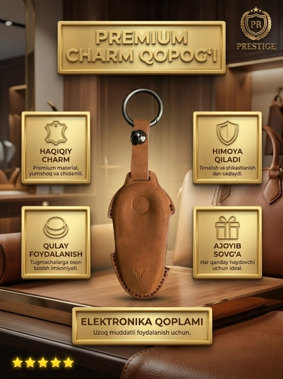 Voyah avtomobil kaliti uchun g'ilof, zarbaga chidamli himoya chexoli, karabinli tasma - 