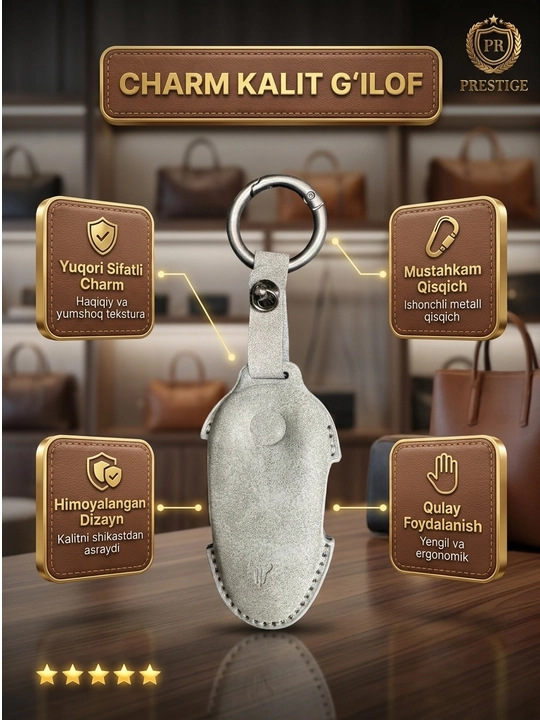 Voyah avtomobil kaliti uchun g'ilof, zarbaga chidamli himoya chexoli, karabinli tasma