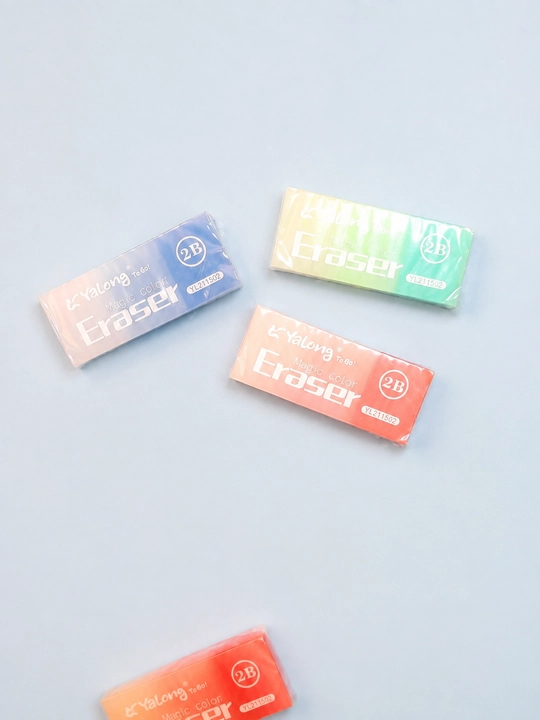 Набор ластиков Yalong ERASER (2+1 в подарок), мягкая стёрка для школы