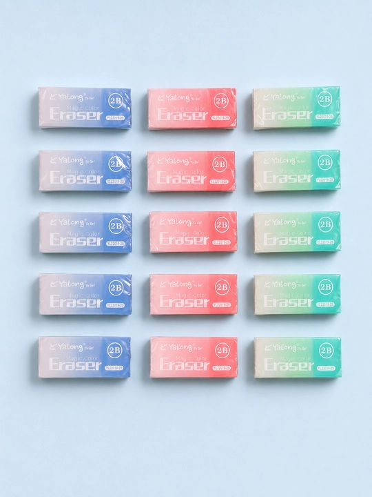 Набор ластиков Yalong ERASER (2+1 в подарок), мягкая стёрка для школы