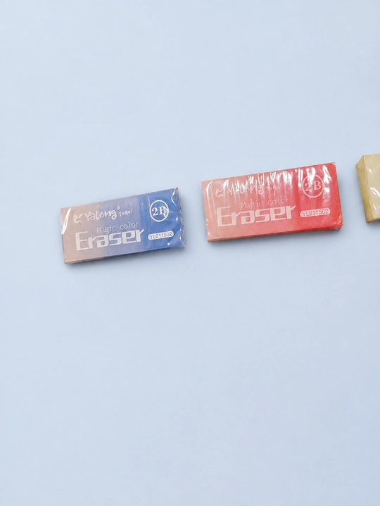 Набор ластиков Yalong ERASER (2+1 в подарок), мягкая стёрка для школы