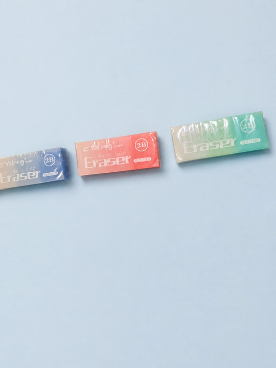 Набор ластиков Yalong ERASER (2+1 в подарок), мягкая стёрка для школы