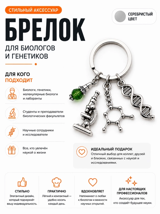 Брелок для профессий на ключи — подарок врачу, учителю, юристу, повару, мастеру, музыканту