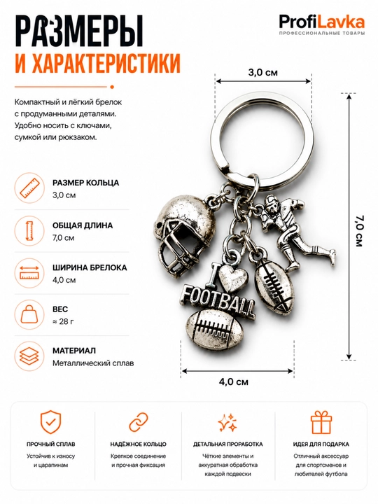 Брелок для профессий на ключи — подарок врачу, учителю, юристу, повару, мастеру, музыканту