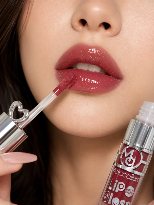 Lab uchun blesk, lip gloss, namlovchi lab bo‘yog‘i, pushti rang, brelokli g‘ilof, qizlarga - 