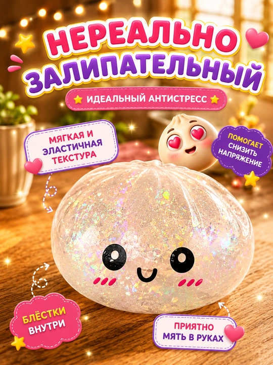 Антистресс игрушка, спиннер, пельменей, мантов с глазками, мягкий сквиш «Сыр», куб