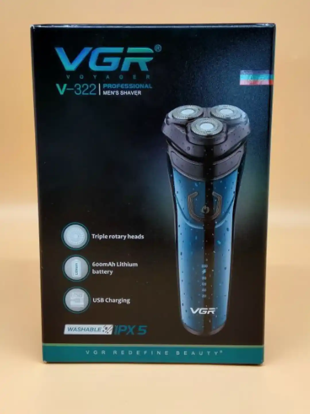 Quruq va nam soqol olish uchun elektr ustara, VGR V-306, 318
