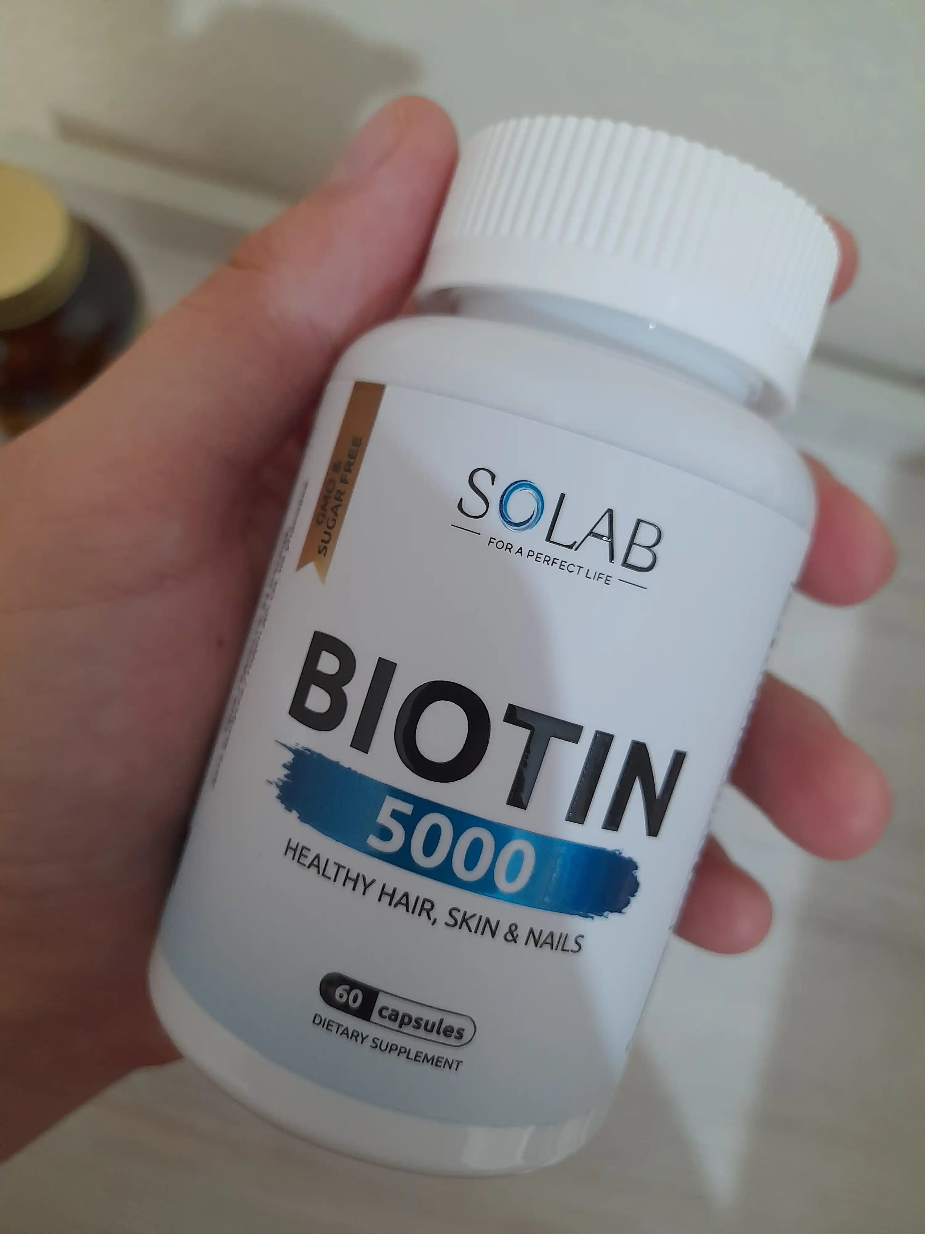 Биотин, SOLAB, 60 капсул