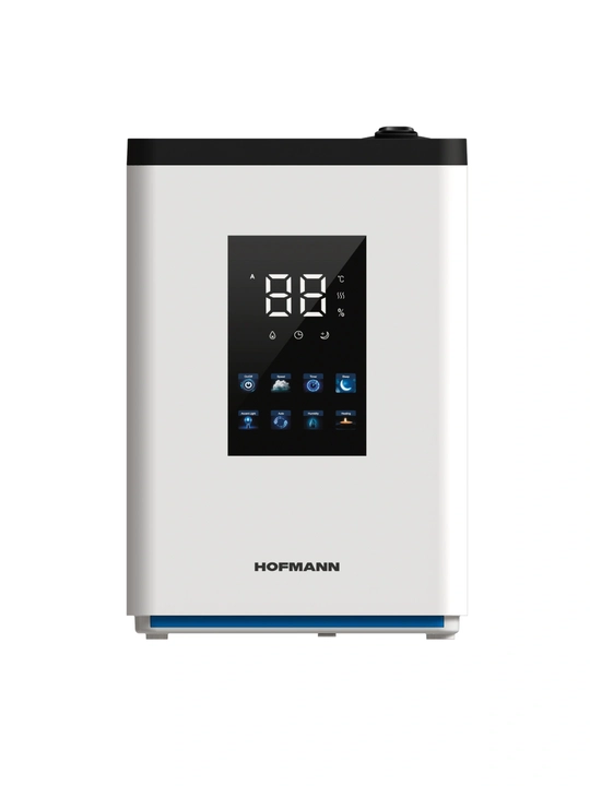 Увлажнитель воздуха Hofmann SHR0140LEWH/HF, ультразвуковой, 5 л, тёплый и холодный пар