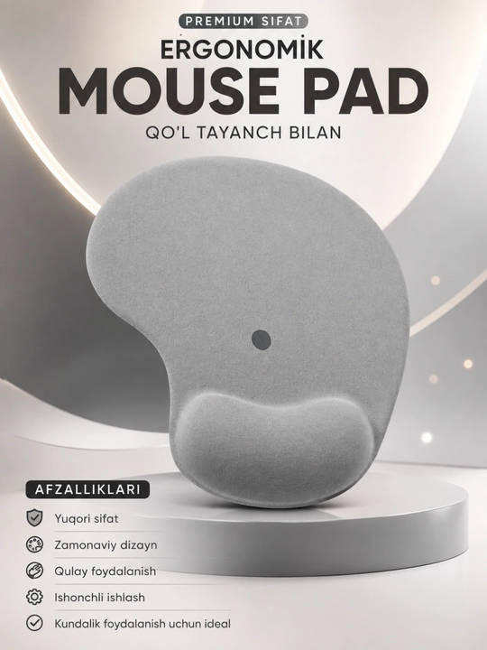Ergonomik sichqoncha pad gel bilak tayanchi bilan qulay va sirpanmaydigan mouse pad - 