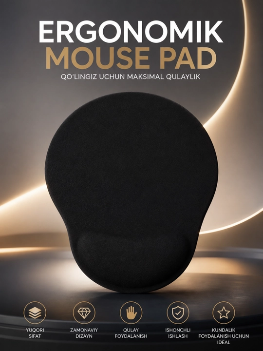Ergonomik sichqoncha pad gel bilak tayanchi bilan qulay va sirpanmaydigan mouse pad - 