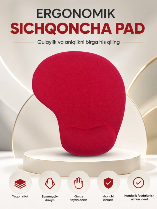 Ergonomik sichqoncha pad gel bilak tayanchi bilan qulay va sirpanmaydigan mouse pad - 